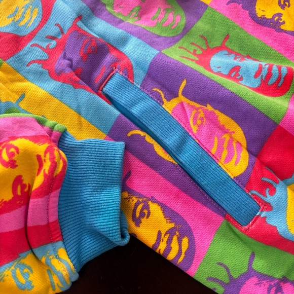 Rocksmith Tokyo x ODB Warhol Allover Reversible Zip Hoodie XL RARE Vintage NEW! - Picture 5 of 16